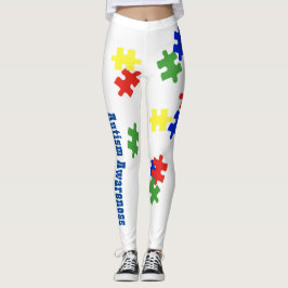 Autismmedvetenhetdamasker Leggings