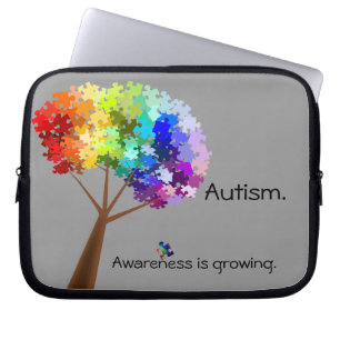 Autismmedvetenhetelektronik hänger lös laptop fodral
