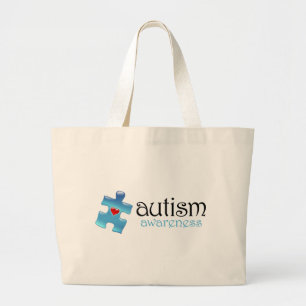Autismmedvetenheten hänger lös jumbo tygkasse