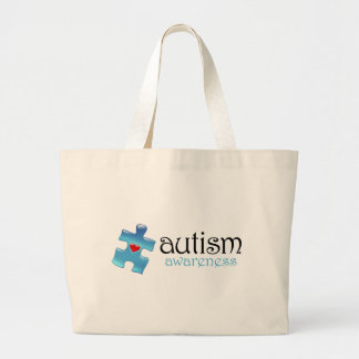 Autismmedvetenheten hänger lös jumbo tygkasse