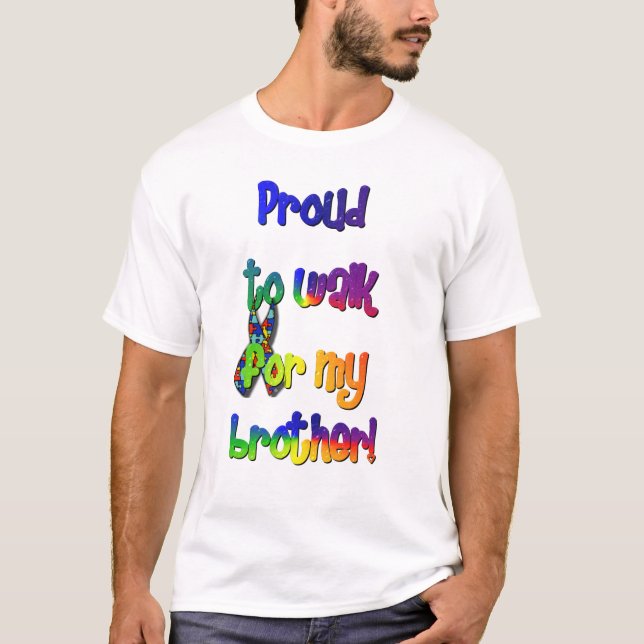 Autismmedvetenhetfotgängare Tee Shirt (Framsida)
