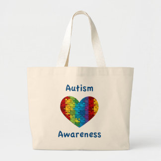 Autismmedvetenhethjärta Jumbo Tygkasse