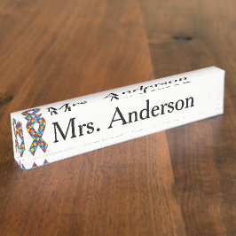 AutismmedvetenhetID-Märke för skrivbord