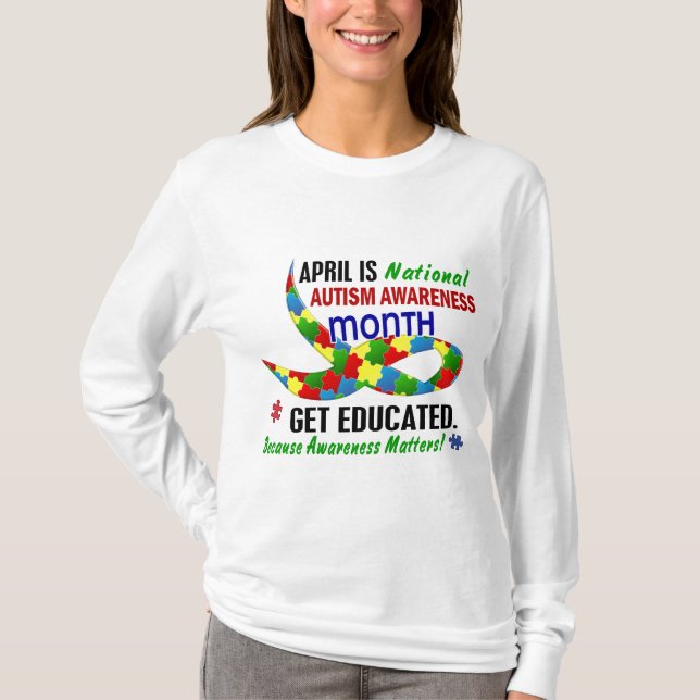 AUTISMMEDVETENHETMÅNAD APRIL T-SHIRT (Framsida)