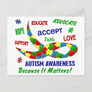 AUTISMMEDVETENHETMÅNAD APRIL VYKORT