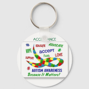AUTISMMEDVETENHETNYCKELRING NYCKELRING