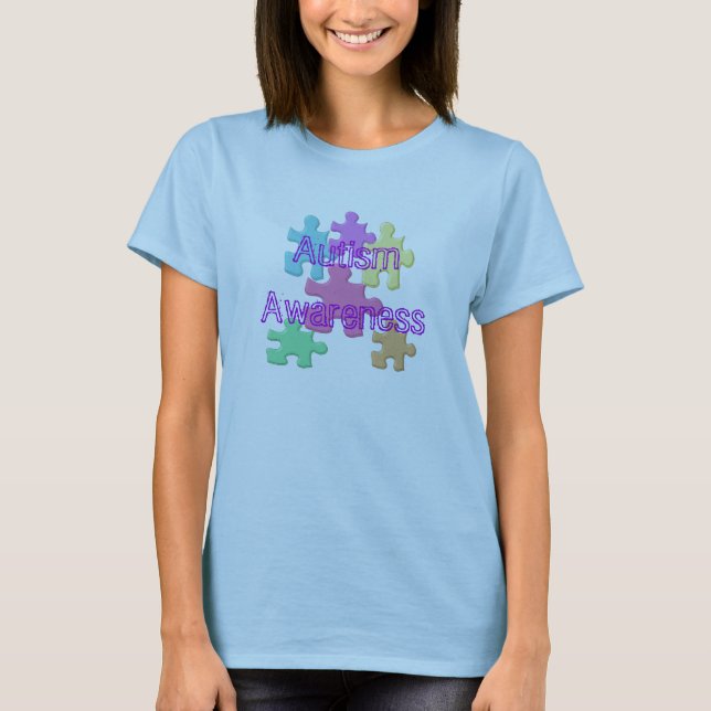 Autismmedvetenhetpastell Tee Shirt (Framsida)