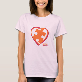 Autismmedvetenhetpussel i hjärta (PO) Tee Shirt