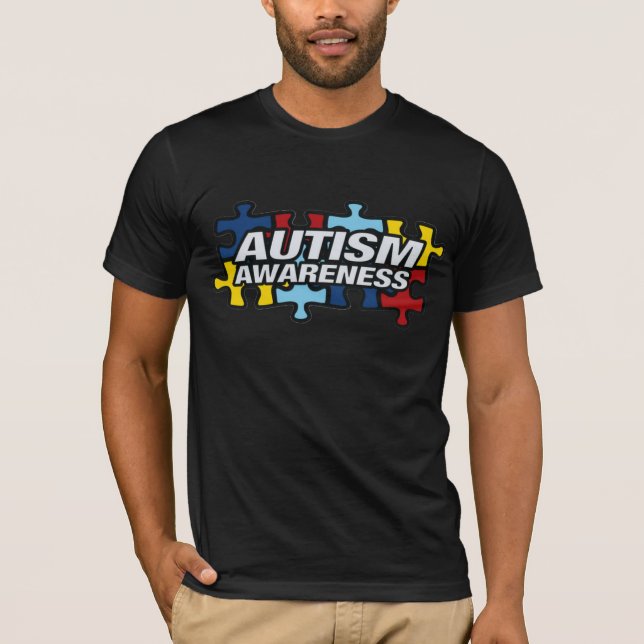 Autismmedvetenhetpussel lappar t shirt (Framsida)