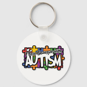 Autismmedvetenhetpussel Nyckelring