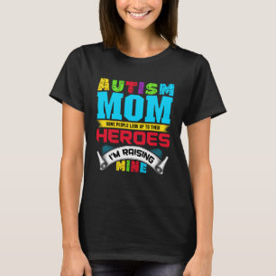Autismmedvetenhets månad Autistiska barn s mamma T Shirt