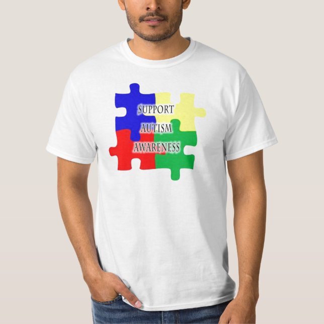 AutismmedvetenhetT-tröja Tee Shirt (Framsida)