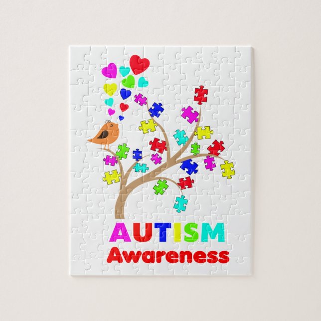 Autismmedvetenhetträd Pussel (Vertikal)