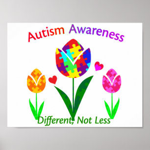 Autismmedvetenhettulpan Poster