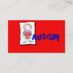 Autismmedvetenhetvisitkort