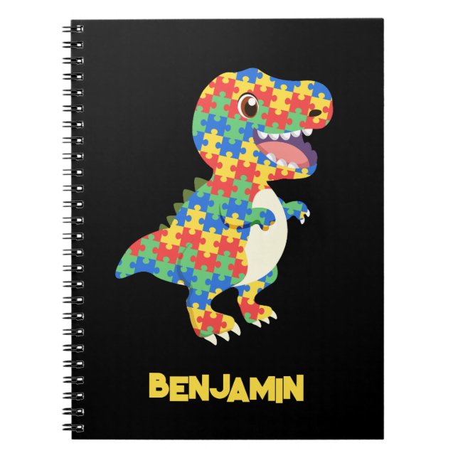 Autismmedvetna dinosaurier anteckningsbok (Framsidan)
