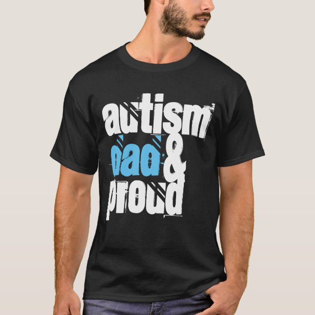 "AUTISMPAPPA OCH STOLT! ", T SHIRT (Framsida)