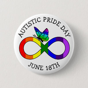 Autismpridedagen Juni 18th knäppas Knapp