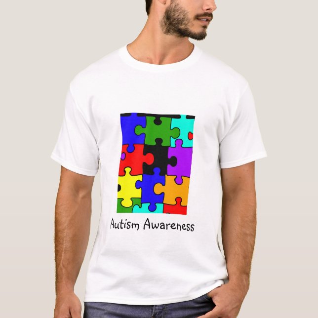 autismpussel, Autismmedvetenhet T-shirt (Framsida)
