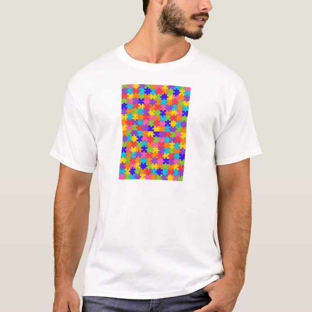 autismpussel t-shirt (Framsida)