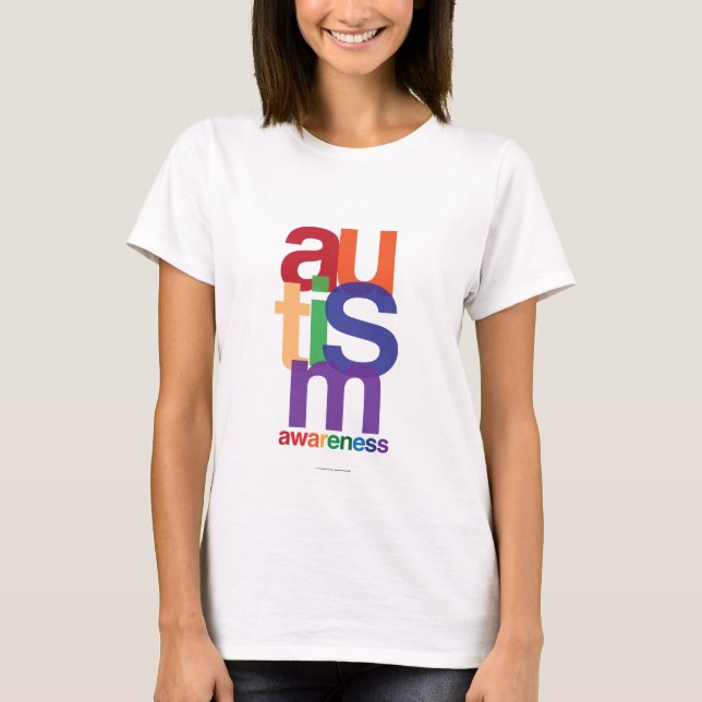 Autismregnbågemedvetenhet Tee (Framsida)