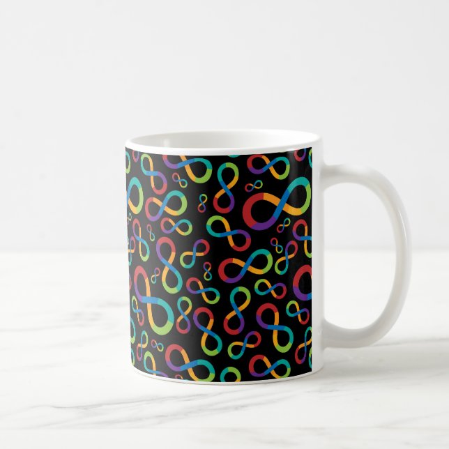 Autismregnbågeoändlighet Neurodiversity Kaffemugg (Höger)