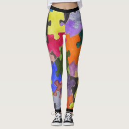 Autisms vägdamasker leggings