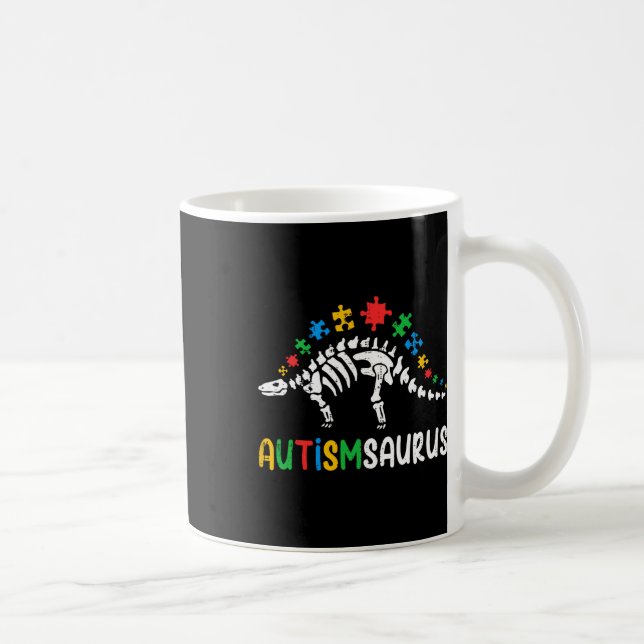 Autismsaurus Dinosaur Pojkar Barn Småbarn Autism M Kaffemugg (Höger)