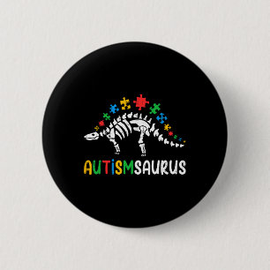 Autismsaurus Dinosaur Pojkar Barn Småbarn Autism M Knapp