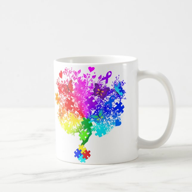 AutismSpectrumträd Kaffemugg (Höger)
