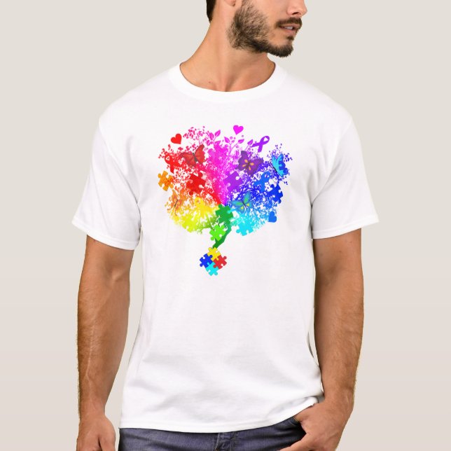 AutismSpectrumträd T Shirt (Framsida)