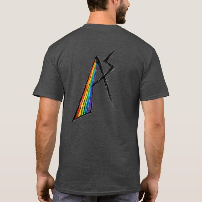 Autismspektrum AS-symbol | Modern regnbåge  T Shirt (Baksida)