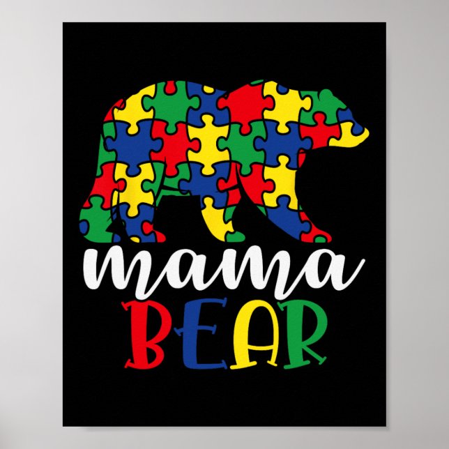 Autismstödlärare Kvinnor Barn Autismmedvetenhet Poster (Framsidan)