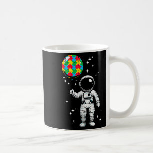 Autismstronaut pussel ballong söt asd medvetenhet kaffemugg