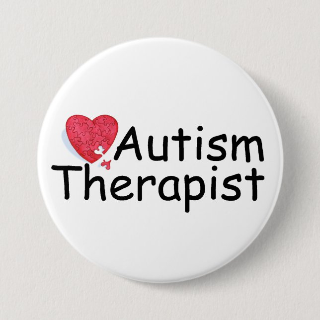 Autismterapeut (det Hrt pussel) Knapp (Framsida)