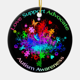 Autismträd i Spectrum Julgransprydnad Keramik