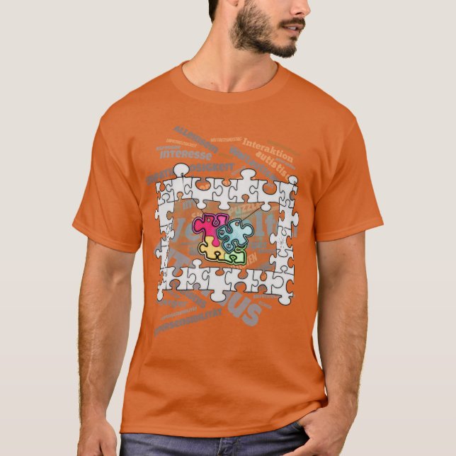 Autismus Autism  T Shirt (Framsida)