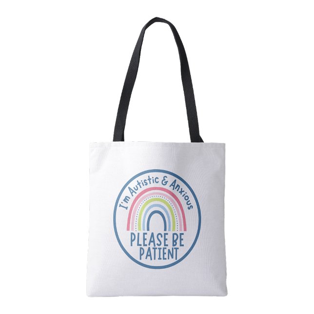 Autismvänlig återanvändbar varukorg för matvaror-h tygkasse (Autism Friendly Reusable Grocery Shopping tote bag)