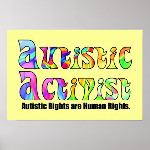 Autistic affisch för aktivist (färg)
