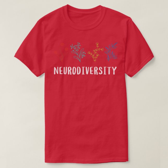 Autistic Awareness Month Neurodiversity ADHD Flowe T Shirt (Design framsida)