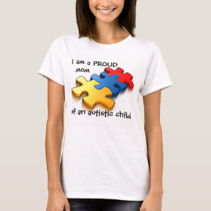 Autistic barn för stolt mamma t-shirt