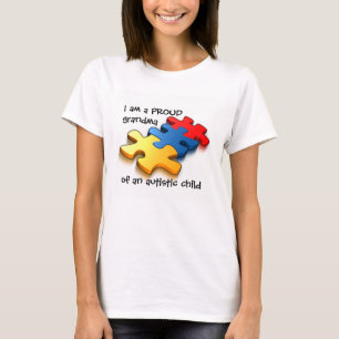 Autistic barn för stolt mormor tee shirt