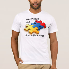 Autistic barn för stolt pappa t shirt