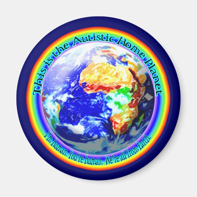 Autistic Home Planet Magnets Magnet (Framsidan)
