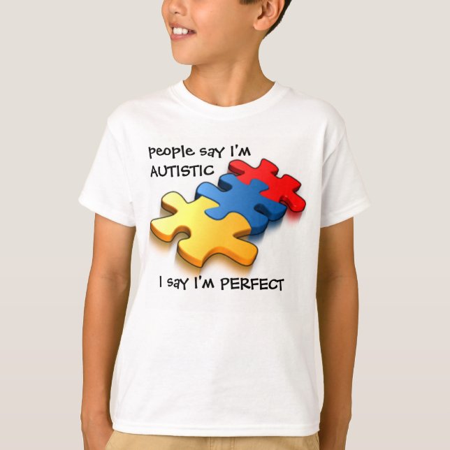 Autistic I-förmiddagperfekt T-shirt (Framsida)