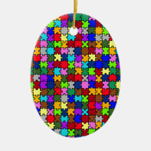 Autistic Jigszawa Julgransprydnad Keramik