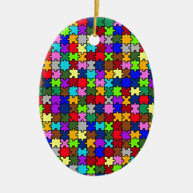 Autistic Jigszawa Julgransprydnad Keramik (Framsidan)