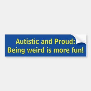 Autistic och stolt bildekal