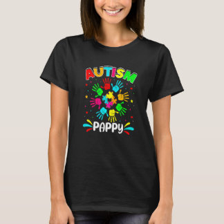 Autistic Pappy Puzzle Support Family Autism Awaren T Shirt