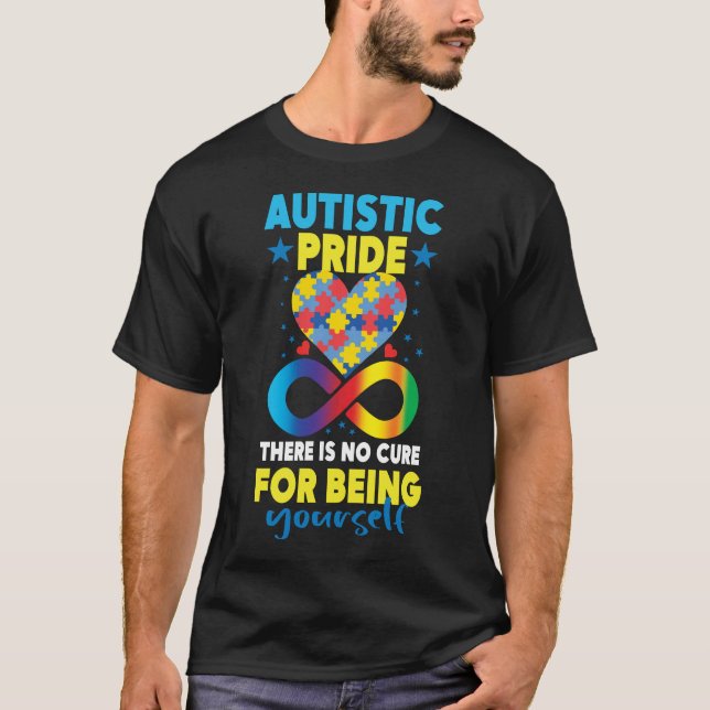 Autistic Pride Day Autism Neurodiversity Infinity  T Shirt (Framsida)